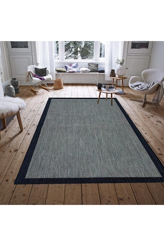 Saraz Halı Sisal Bordürlü Jut Hasır Halı 9714