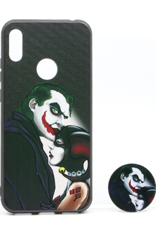 Nettech Huawei Y6 2019 Uyumlu Desenli Popsocket Seri Arka Koruma