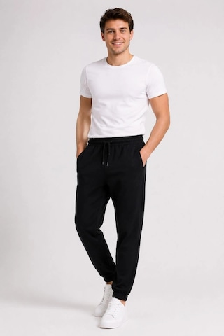 Assema Erkek İki İplik Beli Lastikli Bağcıklı Regular Fit Jogger Eşofman Altı - Siyah Çok Renkli