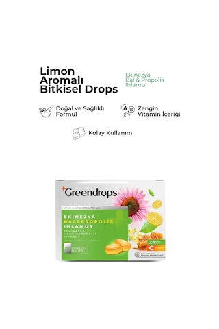 Greendrops Limon Ekinezya Propolis Ihlamur Boğaz Pastili 24'lü