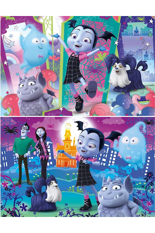 Clementoni 4 İn 1 Puzzle Disney Junior Vampirina 4 Ü 1 Arada Yapboz 2 Adet 20 Parçalı 2 Adet 40 Parçalı Yapboz Seti