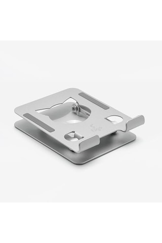 360 Derece Dönebilen Tablet Ve Telefon Standı Kedi Figürlü Metal Silver