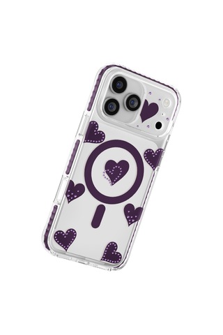 İphone 17 Pro Max Uyumlu Kılıf M-safe Şarj Özellikli Zore Paris Elvo Sert Pc Kapak Bordo