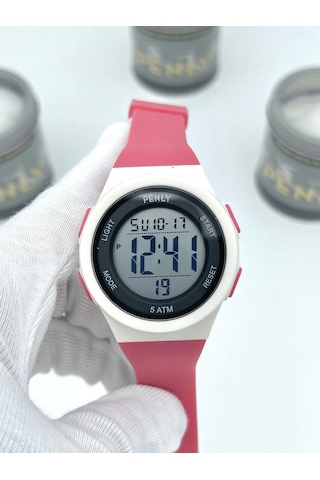 Penly Su Geçirmez Dijital Çocuk Kol Saati 348 Model Kırmızı +4 Renk Kronometre-alarmlı 5atm