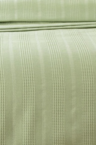 Tek Kişilik Dantelli Waffle Pike-160x230 Cm-petek Pike Fıstık Yeşili