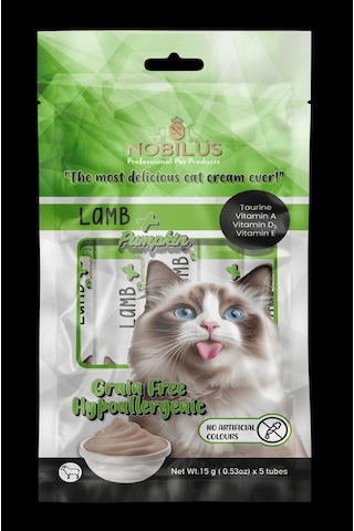 Nobılus Kuzu Ve Balkabaklı Kedi Krema Ödülü 5x15g