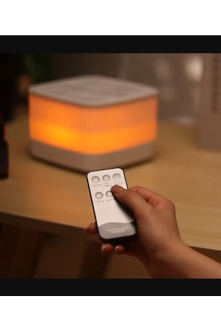 Qasul Gece Lambası Kumandalı Taşınabilir Ultrasonik Nemlendirici Beyaz