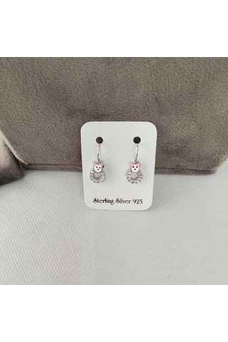 925 Ayar Gümüş Çocuk Küpesi Zarif Ve Güvenli Tasarım Model 1 Gümüş