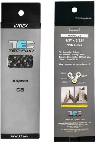 Bisiklet Vitesli Zincir 24 Vites 6-7-8 Tec-pwr 6-7- 8 Vites Sarı