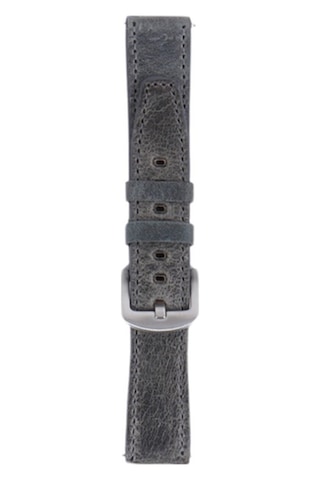 Fro Lw38-43 20 Mm Hakiki Deri Spor Gri Kordon Silver Toka