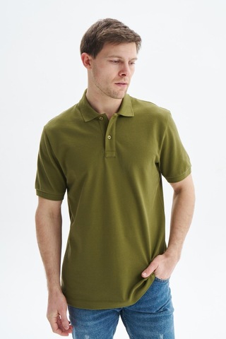 AR-MA Arma Erkek Regular Fit Basic % 100 Pamuk Pike Polo Yaka Tişört Y29374354502 Yeşil