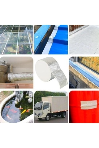 Evyora 2 Mt Yüksek Sıcaklık Dayanan Su Geçirmez Çatı Duvar Çatlak Onarıcı Yapışkan Bant Folyo 5 Cm