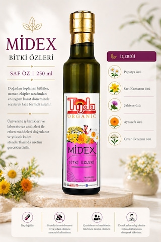 Midex Saf Bitki Özü Suyu Extractı Karışımı 250 ML