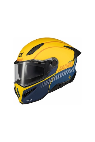 Axxis Ghostfighter Sv Bitone C13 Yellow Motosiklet Çene Açılır Kask Sarı Siyah