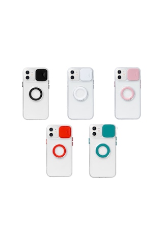 Apple Uyumlu iPhone 11 6.1Inç Sürgülü Kamera Korumali Yüzük Standli Kilif 554350353
