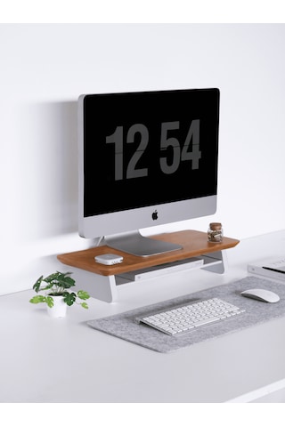 Küçük Monitör Standı Meşe