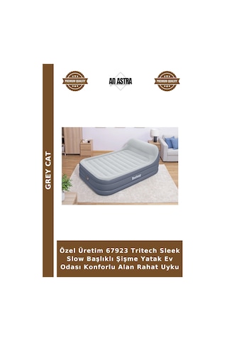 Özel Üretim 67923 Tritech Sleek Slow Başlıklı Şişme Yatak Ev Odası Konforlu Alan Rahat Uyku Diğer