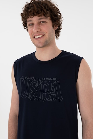 U.S. Polo Assn. Erkek Bisiklet Yaka Lacivert Pijama Takımı 50309807-VR033
