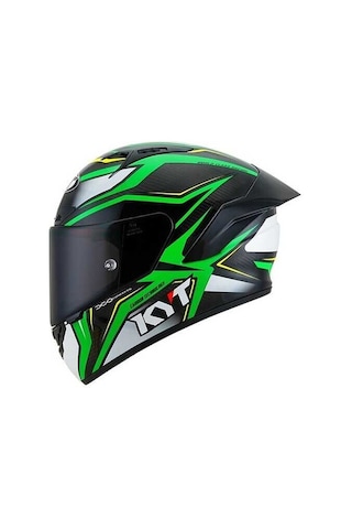 Kyt NZ-Race Carbon Strıde Kapalı Motosiklet Kaskı Beyaz - Siyah - Yeşil