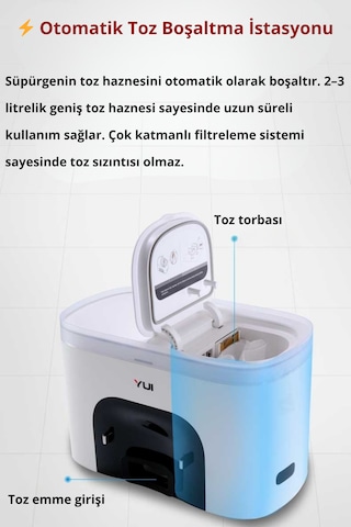 Yui RS16 Pro Akıllı Robot Vacuum & Mop Süpürge