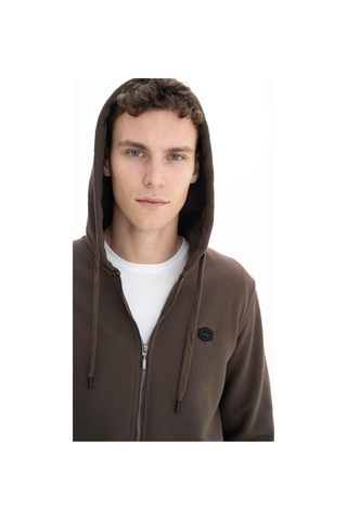 AR-MA Arma Erkek Regular Fit 3 İplik Şardonlu Tam Fermuar Kapüşonlu Cepli Sweatshirt 001