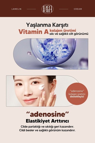 Lamelin Retinol İçeren Leke ve Yüz Bakım Kremi Lamelin Retinol Pure Cream 50 ML