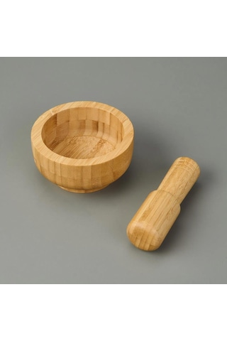 Bambu Havan Sarımsak Döveceği Ahşap