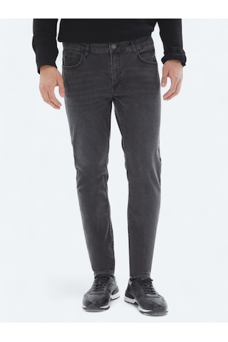 Kip Koyu Gri Super Slm Fit Denim Pamuk Karışımlı Pantolon Pant-1123
