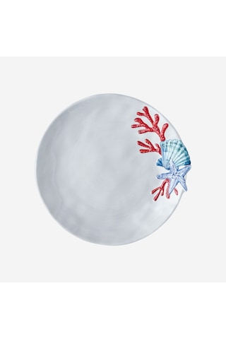 Beyaz Melamin Çukur Tabak 23 Cm