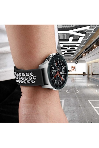 Galaxy Watch 42mm 20mm Krd-02 Uyumlu Kordon Lofy Siyah