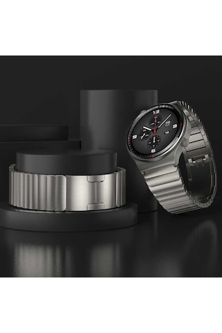 Huawei Honor Magic 2 46mm Uyumlu Krd-35 22mm Metal Mkst Kordon-siyah