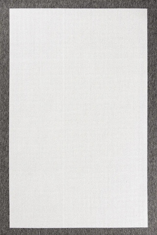 Hoom Rugs Lora 3203 Antrasit Çerçeveli Çizgili Pamuk Taban Hav Toz Vermez Sisal Halı
