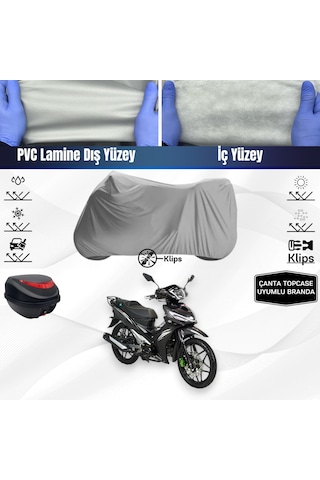 Rks Easy Pro 50 Motosiklet Brandası Arka Çanta Topcase Uyumlu Motor Branda