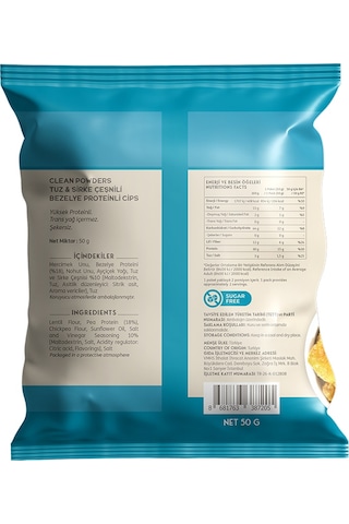 Clean Powders Protein Chips 50 Gr Tuz Sirke 4 Adet Tuz - Sirke