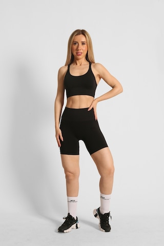 Nature The Brand Ntb Toparlayıcı Terletmez Esnek Kumaş Push-up Büzgüsüz Kısa Tayt Black Color SiYAH