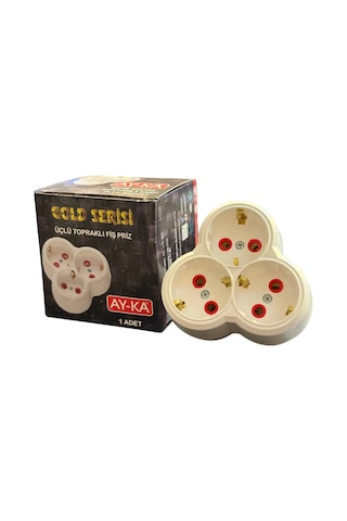 Ay-ka 7713000 Üçlü Topraklı Fiş Priz