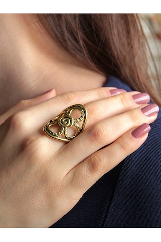 Trend Papatya Model Antik Eskitme Ayarlanabilir Kadın Yüzük Euy1211