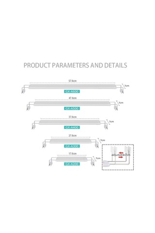 Silkroadselect Longbangdian Shop 60cm Renk Stili Bitkiler Büyüyen Işıklar Balık Tankı Işıkları Küçük Klipsli Işıklar Akvaryum Işınlama Aksesuarları Led Işık Dekorasyon Lambası Renkli