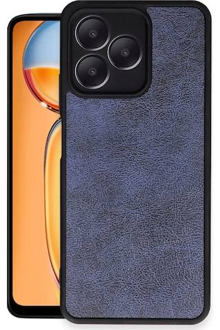 Gld-spt- Newface Realme Note 50 4g Kılıf Aras Deri Kapak - Lacivert