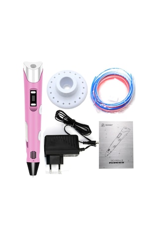 Pembe 3D Kalem Yazıcı+25 Renk 100 Metre (25X4Metre) Pla Filament