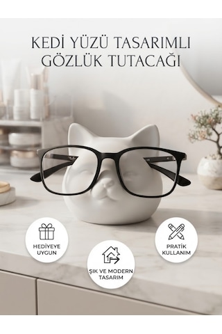 Kedicil Figür Tasarımlı Gözlük Tutucu Ve Çok Amaçlı Organizer