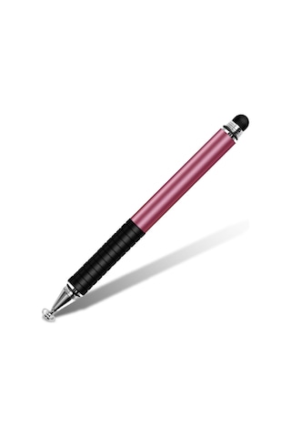 Ximistore9 Metal Çift Uçlu Dokunmatik Kalem - Pencereyle Dürtüsüz Etkileşim, Resim, Ofis Ve Oyun İçin Evrensel Kapasitif Ekranlar İçin - Pembe