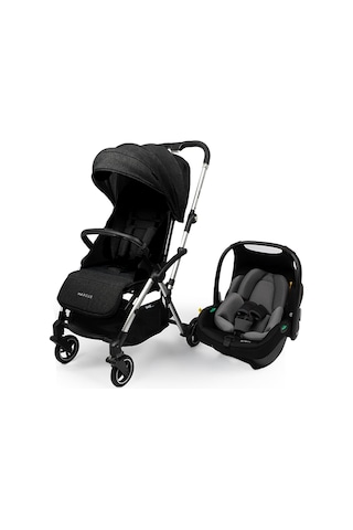 Kanz Marcus Kolay Katlanabilen Kabin Travel Sistem Bebek Arabası Raisin Black