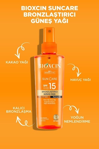 Bioxcin Sun Care SPF 15 Bronzlaştırıcı Güneş Yağı 200 ML