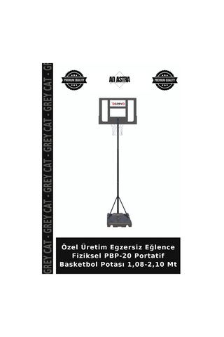 Özel Üretim Egzersiz Eğlence Fiziksel Pbp-20 Portatif Basketbol Potası 1,08-2,10 Mt