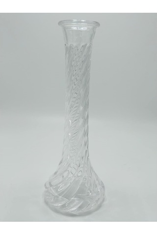 El Yapımı Burgu Model Cam Karanfillik 25cm