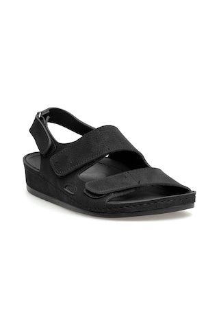 Elit Myss06-034 Erkek Düz Sandalet Siyah