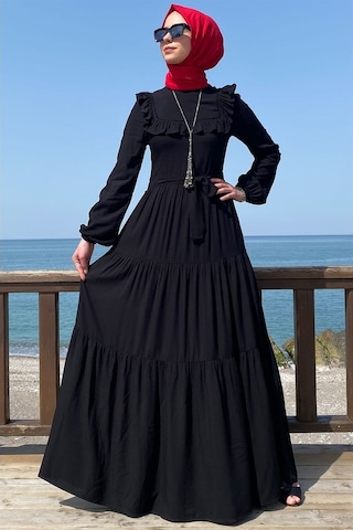 Rabia Şamlı Bade Elbise Siyah
