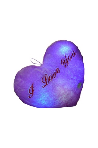 Yaratıcı Parıldayan Kalp Yastık Renkli Işıklı Led Aşk Kalp Şeklinde Peluş Atma Yastığı Sevgililer Günü Hediyesi İçin Düğün Dekoru Kız Arkadaş İçin Ev Kanepesi Diğer