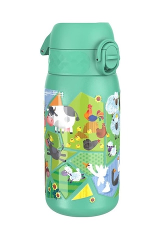 Ion8 - Paslanmaz Çelik Çocuk Suluk - Çiftlik Hayvanları - 400 Ml - Sızdırmaz Çok Renkli